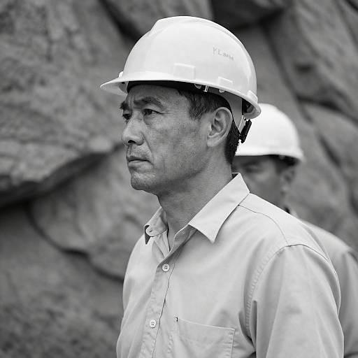 Profile Portrait of Hard-Hat Worker