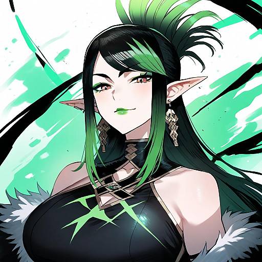 Illustration of Hanabatake chaika, nijisanji in the style of Ratatatat74