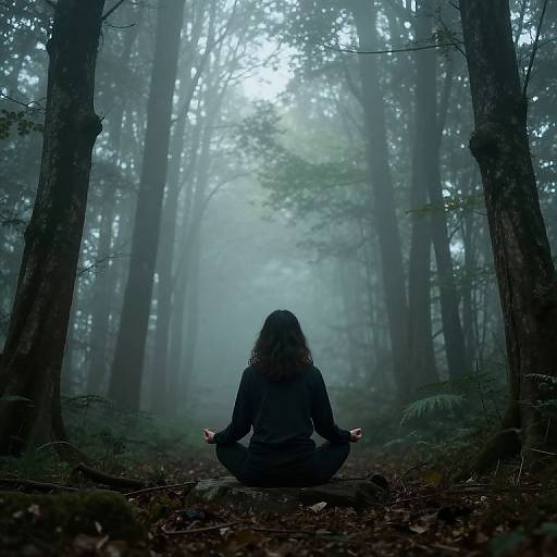 Meditation in Foggy Forest Resilience