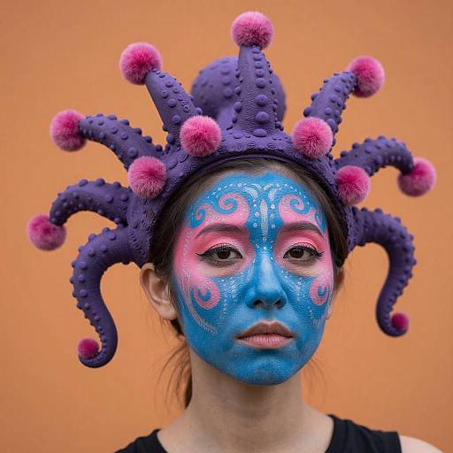 Vibrant Fantasy Portrait with Bold Colors