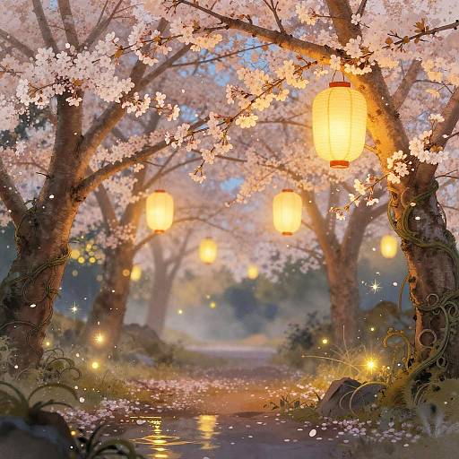 Twilight Cherry Blossom Serenity