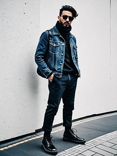 Man in Modern Stylish Fashion Outfit