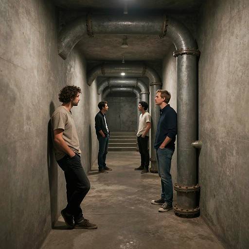 Photorealistic Liminal Backroom Corridor