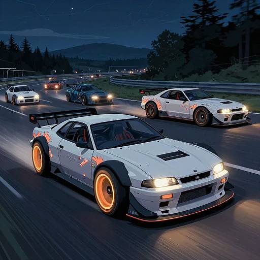 Midnight Racing Nissan Skyline Scene