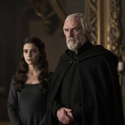 White-Bearded Man and Concerned Woman