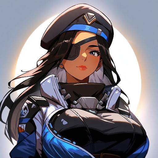 Illustration of Ana (overwatch), overwatch in the style of Kotobuki (stealth sendan)