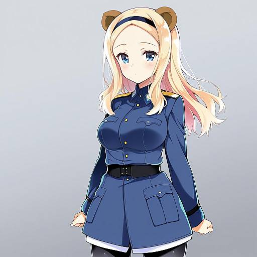 Illustration of Aleksandra i. pokryshkin, brave witches in the style of Sakiyo cake