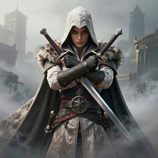 Mistbound Hooded Assassin — Cinematic Portrait