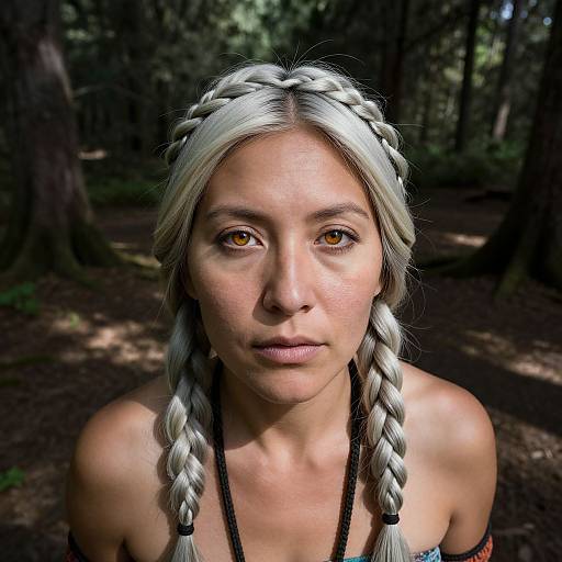 Photorealistic Native American Woman Portrait