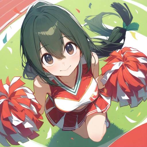 Cheerleader Asui Tsuyu in Action