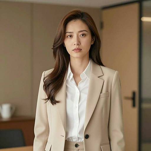 Photorealistic Female Portrait in Interview Attire