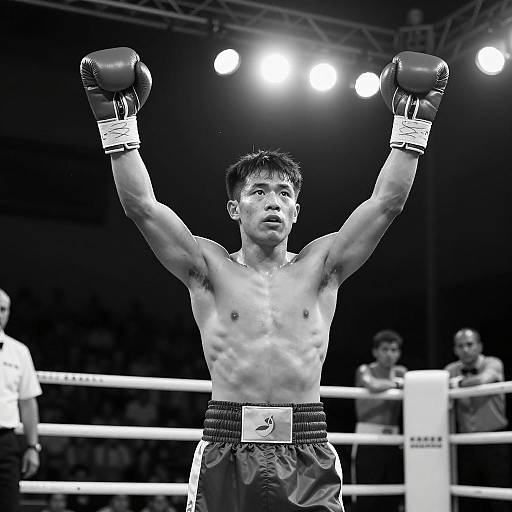 Victorious Boxer in Ring
