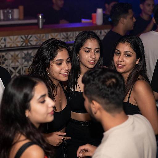 Vibrant Nightclub Scene with Friends