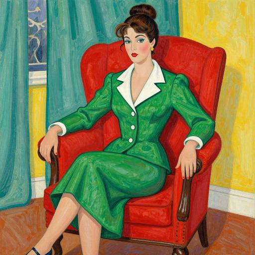 Vibrant Retro Portrait in Andre Derain Style