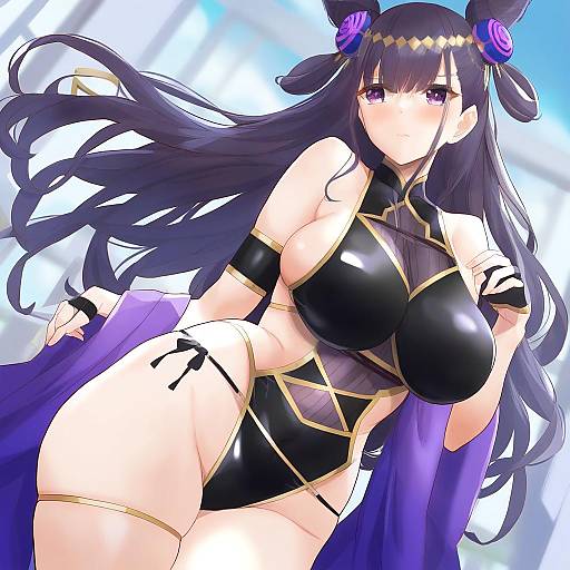 Illustration of Murasaki shikibu (swimsuit rider) (fate), fate/grand order in the style of Tetsujin momoko