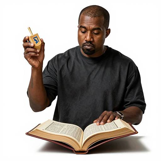 Photorealistic Kanye West as Orthodox Jew