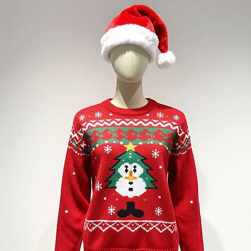 Festive Mannequin in Christmas Sweater