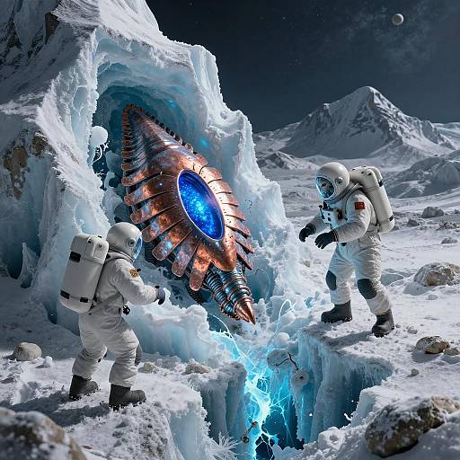 Glacial Ammonite Discovery on Polar Moon