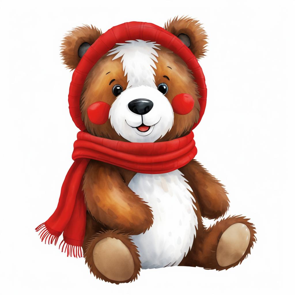 Friendly Bella Bear in Children's Style