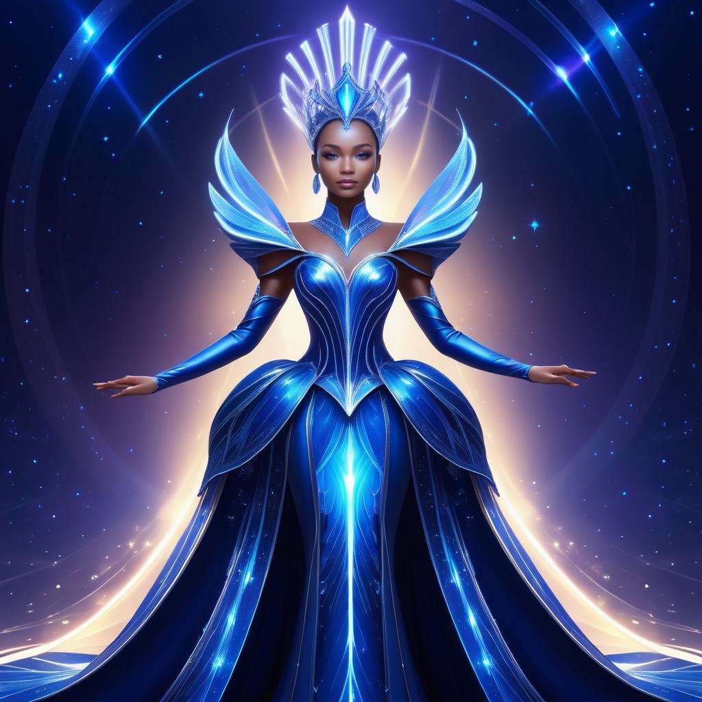 Futuristic Celestial Queen Concept Art