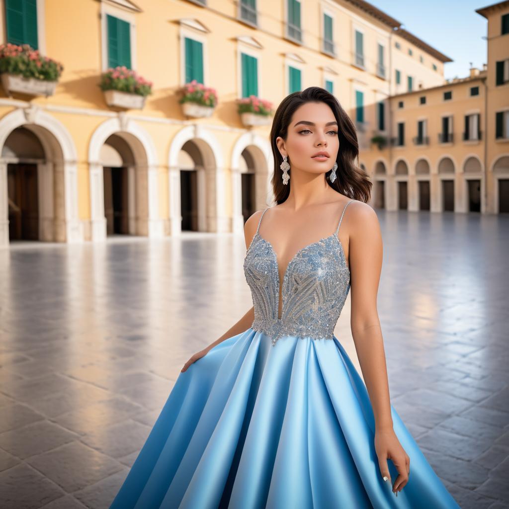 Elegant Italian Actress in Glamour Shot