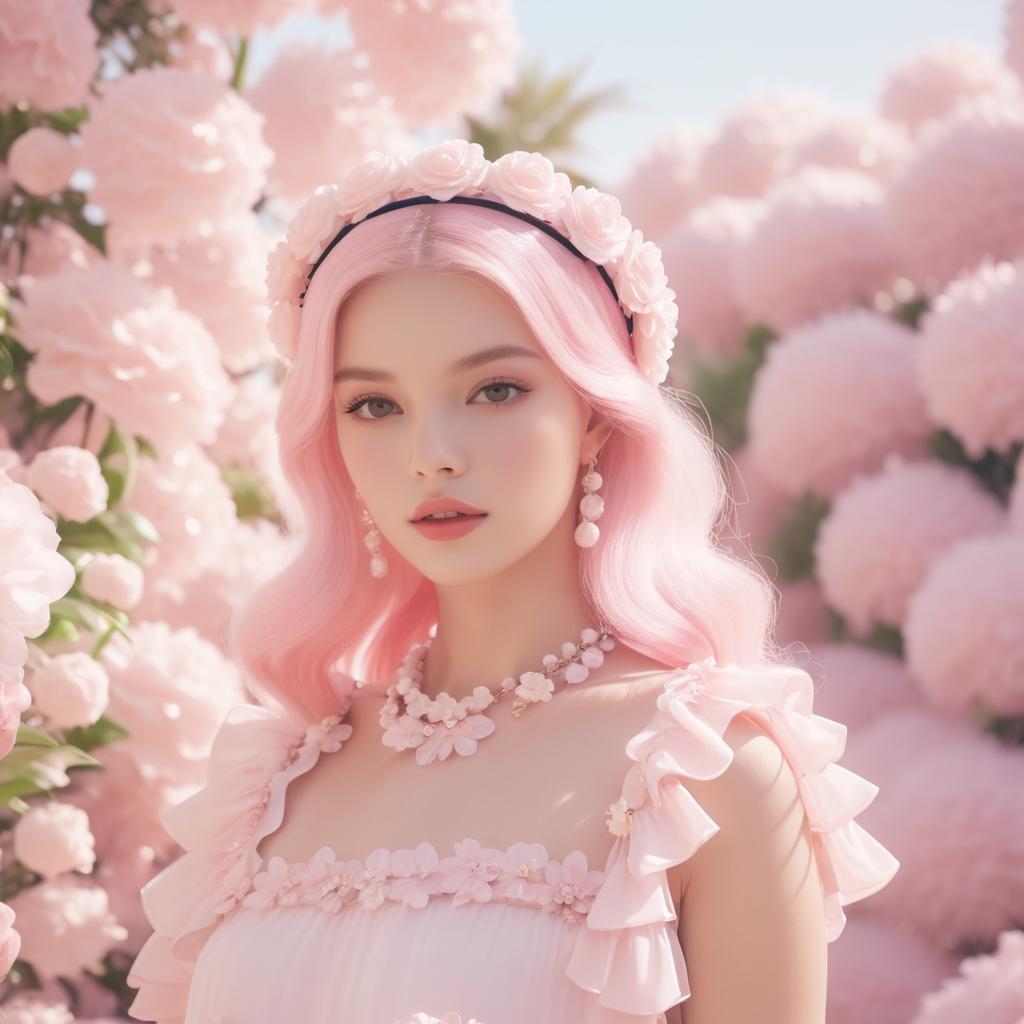 Kawaii Dreams: Chic Fashion Model Shoot