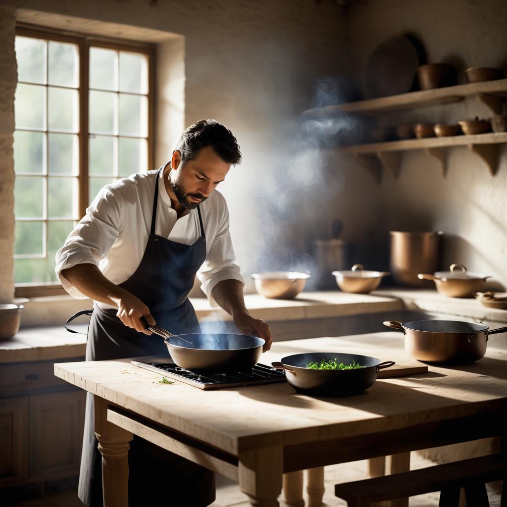 Timeless Chef in Rustic Minimalist Kitchen