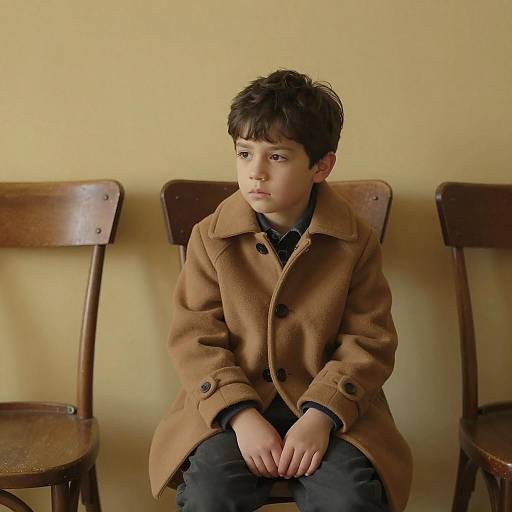 Young Boy in Warm Dim Lighting