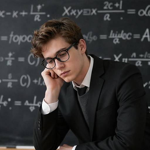 Contemplative Young Man in Formal Attire