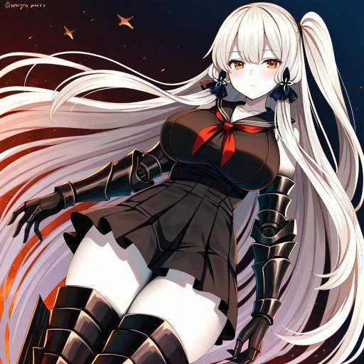 Illustration of Aircraft carrier oni, kantai collection in the style of Marota