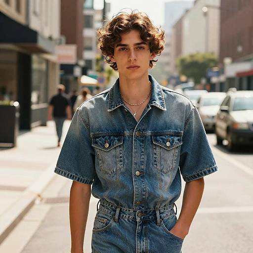Wavy Crop Hairstyle on Young Man