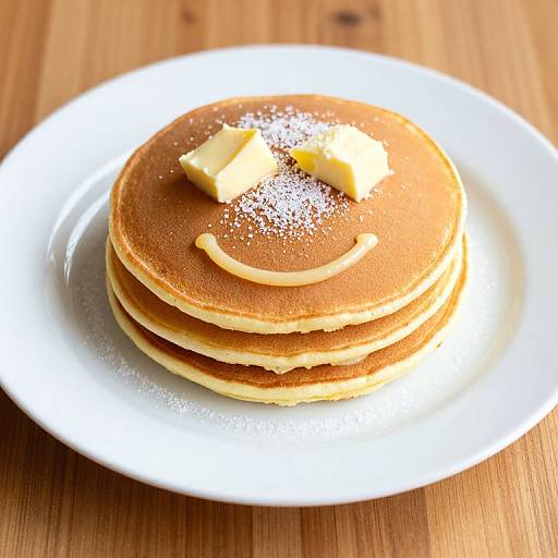 Golden Pancake Smiling Face Art