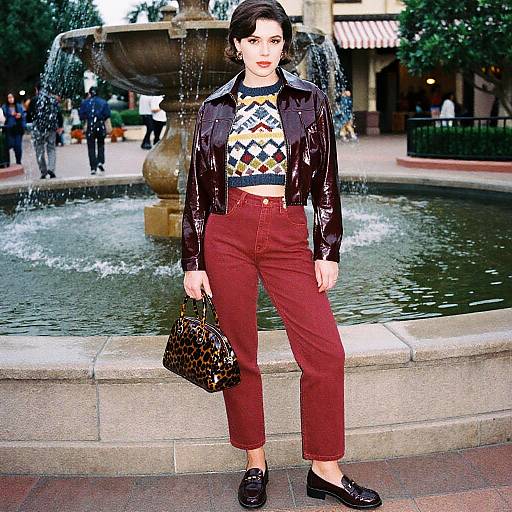 Retro Style Woman by Theme Park Fountain