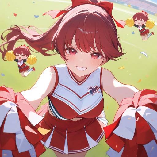 Cheerleader Kasumi in Action