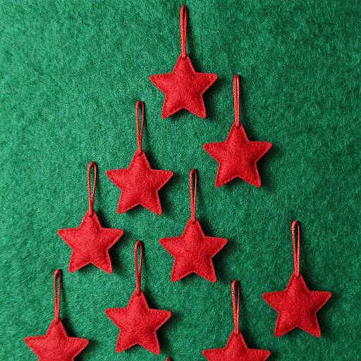 DIY Felt Christmas Tree with Red Ornaments