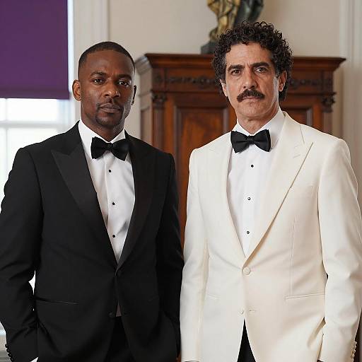Formal Duo: A Contrast in Tuxedos