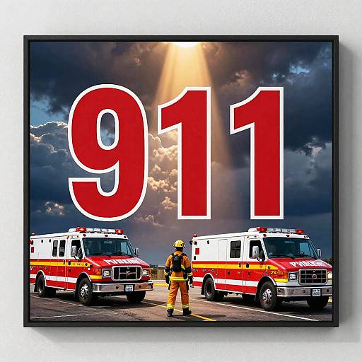 911 Emergency Rescue Wall Art