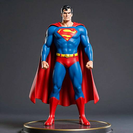 Majestic Superman Statue on Platform
