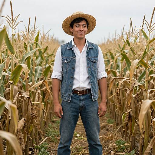 Harvest Day Costume in Cornfield