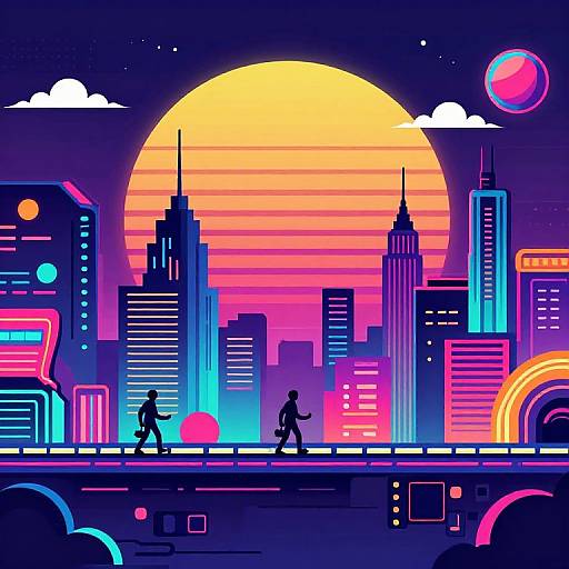 Retro Cyberpunk Vaporwave Arcade