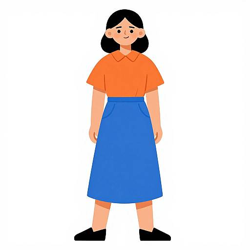 Smirking Woman Storytelling Illustration