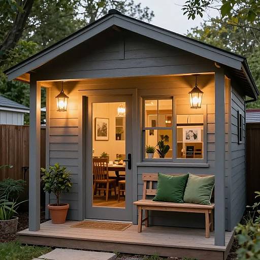 Cozy Wooden Shed with Warm Interior