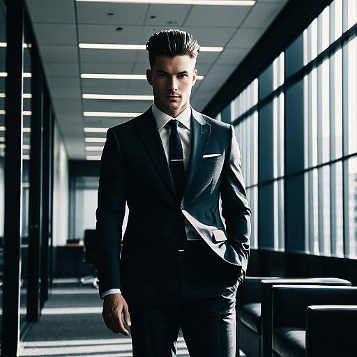 Taper Fade Man in Dramatic Editorial