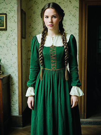 Ophelia Costume — Green Dress Portrait