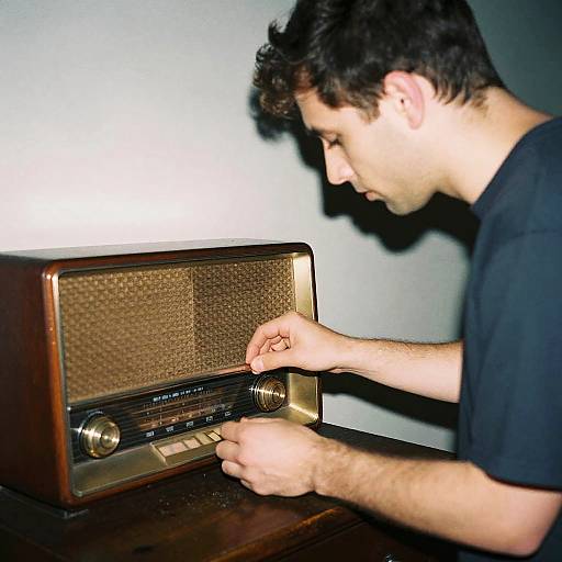 Tense Vintage Portrait with Flash