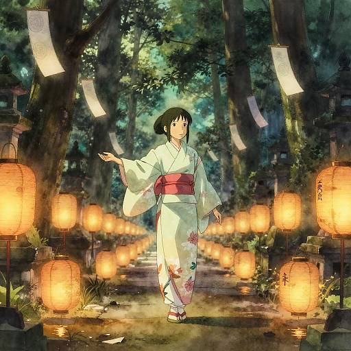 Spirited Away Forest Temple Scene
