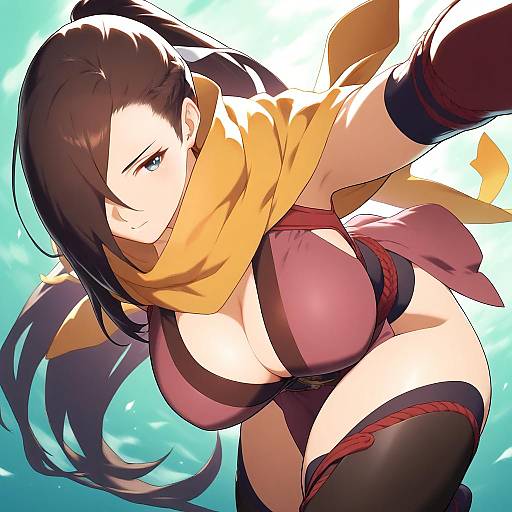 Illustration of Kagero (fire emblem), fire emblem in the style of Gayarou