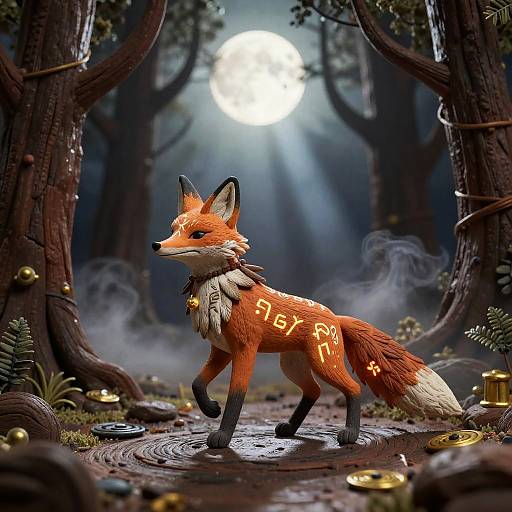 Mythical Forest Fox Shaman Claymation