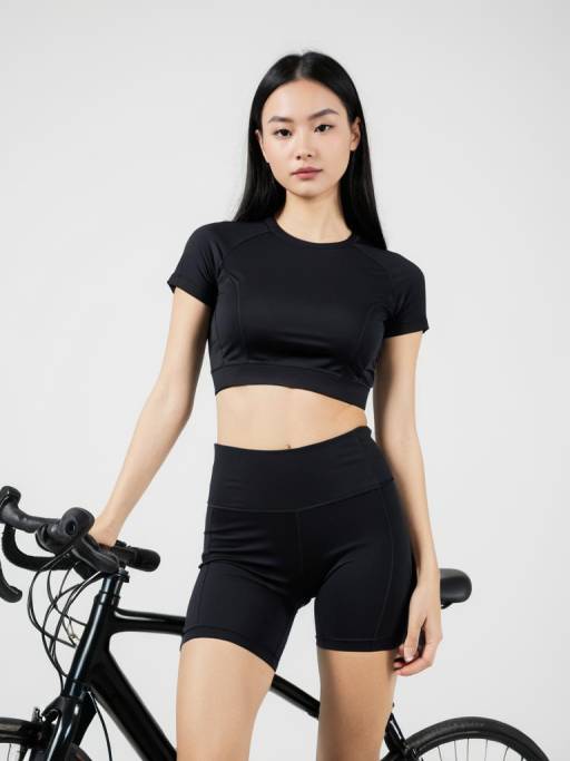 Sporty Chic Woman in Activewear Set