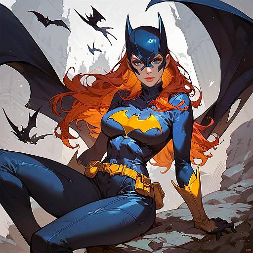 Dynamic Batgirl in Adam Hughes Style